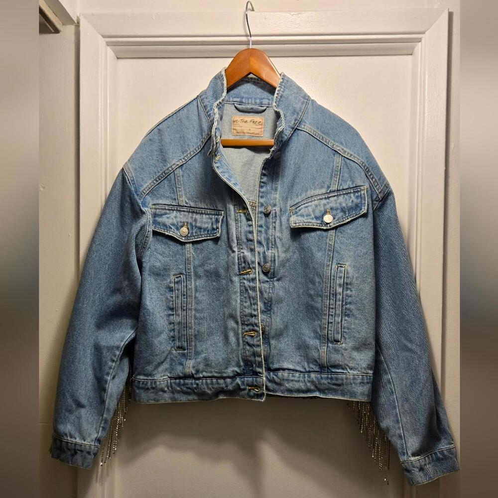 Free People Comet Denim Bomber - Picture 7 of 9